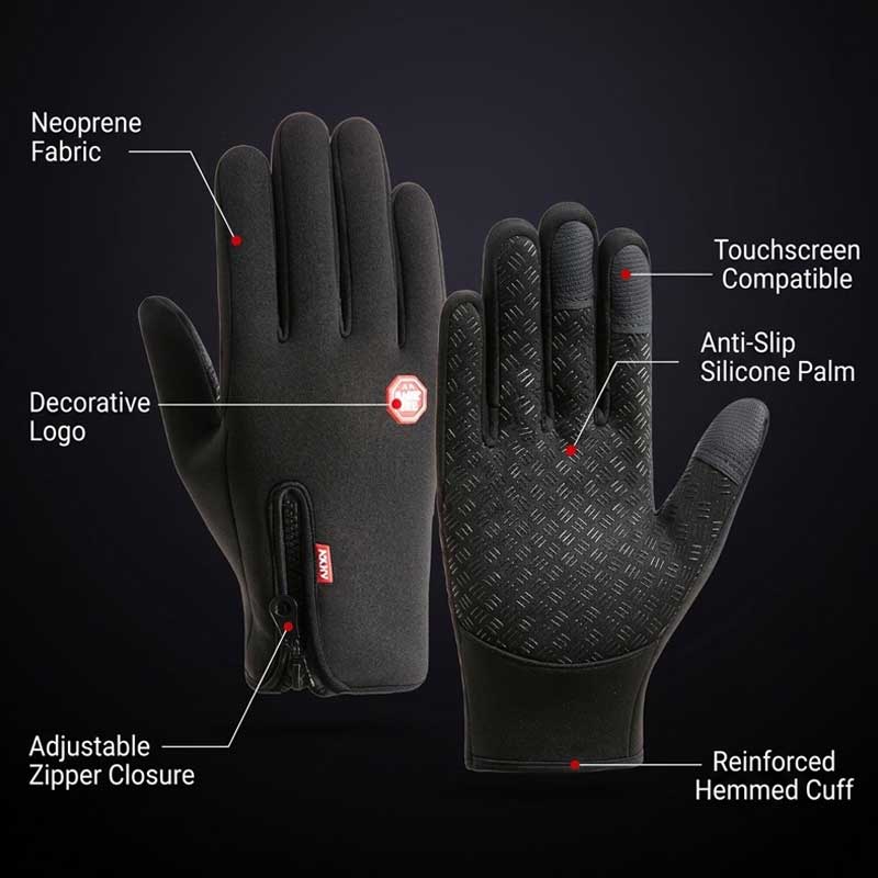 🕰️Last Day 50% OFF ❄️ Waterproof Touchscreen Thermal Gloves