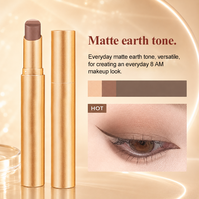 🔥Last Buy 1 Get 1 Free Each 🔥3 in 1 Easy Eyeshadow Stick for Beginners Waterproof Longwear Shimmer Makeup Set