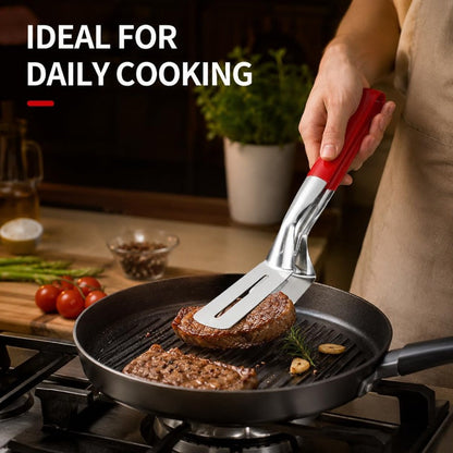 💥LAST DAY BUY 1 GET 1 FREE 💥 2-in-1 Stainless Steel Spatula Tongs | Flip, Grip & Serve with Ease