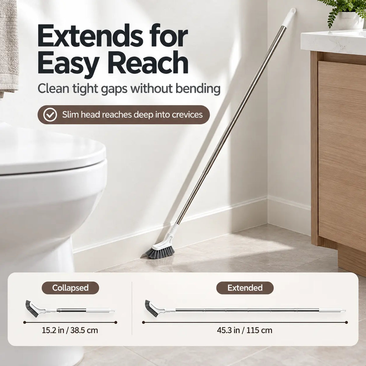 🔥Last Day Buy 3 Get 2 Free🧼 Telescopic Crevice Cleaning Brush