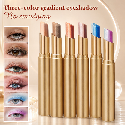 🔥Last Buy 1 Get 1 Free Each 🔥3 in 1 Easy Eyeshadow Stick for Beginners Waterproof Longwear Shimmer Makeup Set