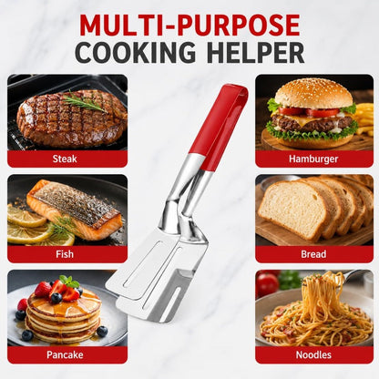 💥LAST DAY BUY 1 GET 1 FREE 💥 2-in-1 Stainless Steel Spatula Tongs | Flip, Grip & Serve with Ease