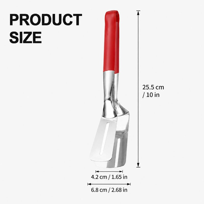 💥LAST DAY BUY 1 GET 1 FREE 💥 2-in-1 Stainless Steel Spatula Tongs | Flip, Grip & Serve with Ease