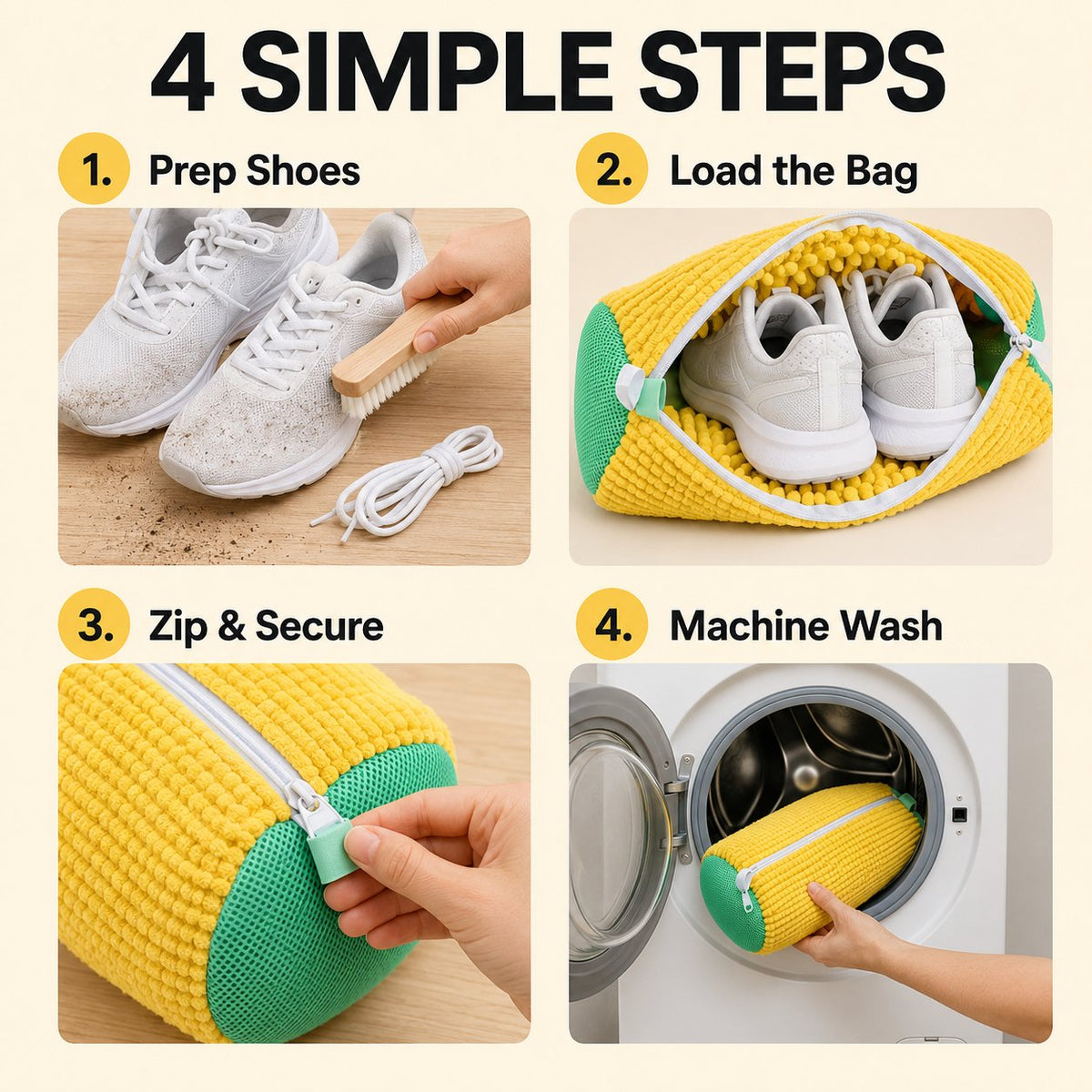 🔥Last Day Buy 1 Get 1 Free🔥Laundry Shoe Washing Bag for Washing Machine