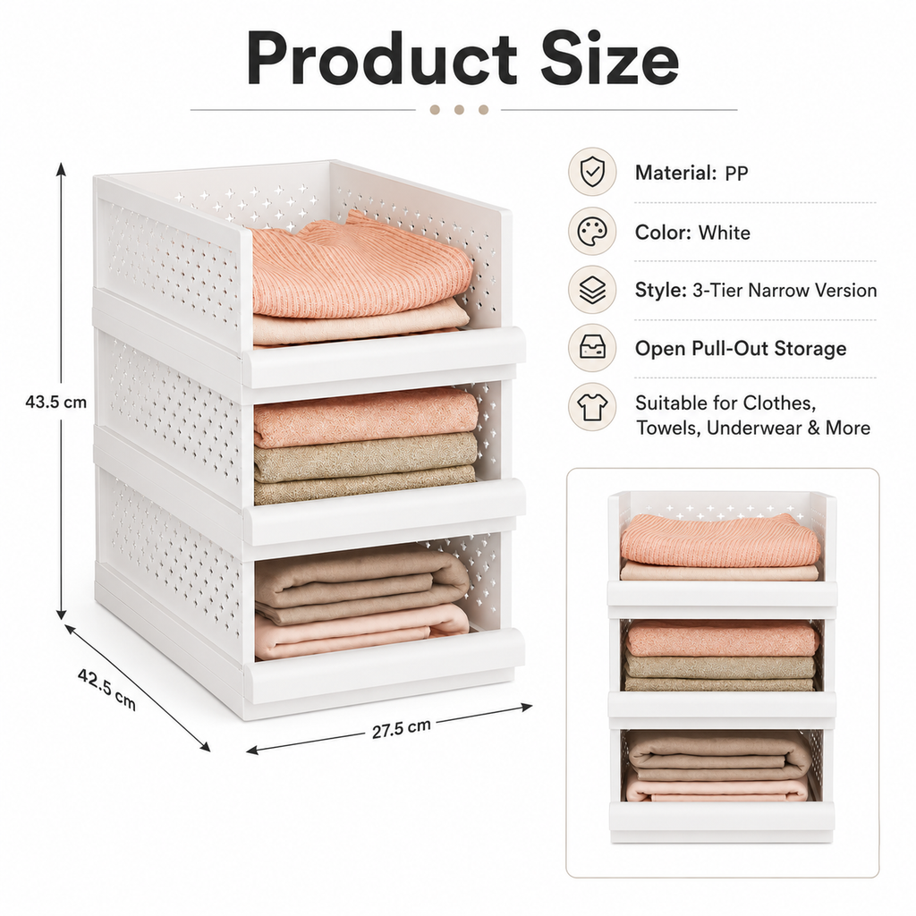 Stackable Pull-Out Closet Organizer