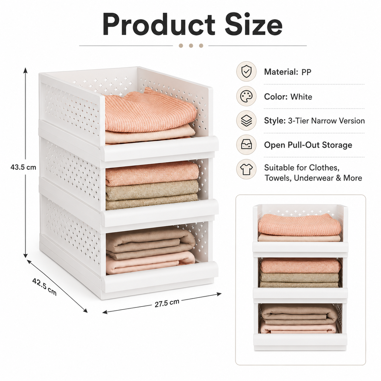 Stackable Pull-Out Closet Organizer