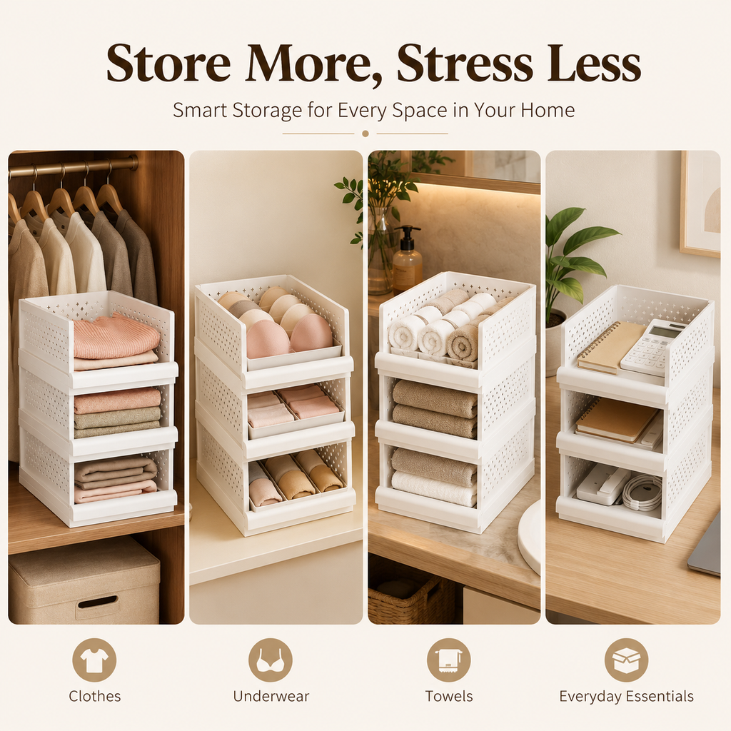Stackable Pull-Out Closet Organizer