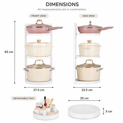 360° Rotating Adjustable Kitchen Organizer