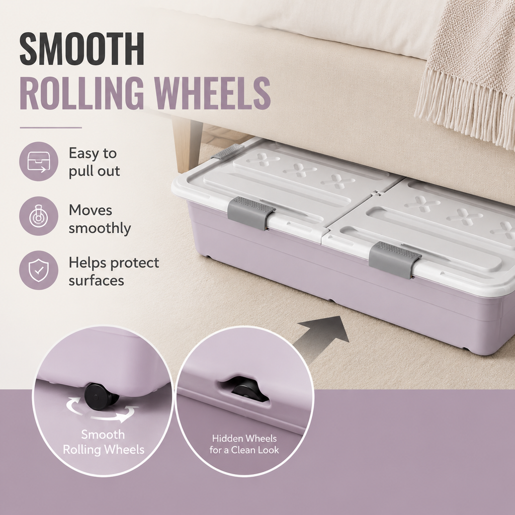 Rolling Under-Bed Storage Box