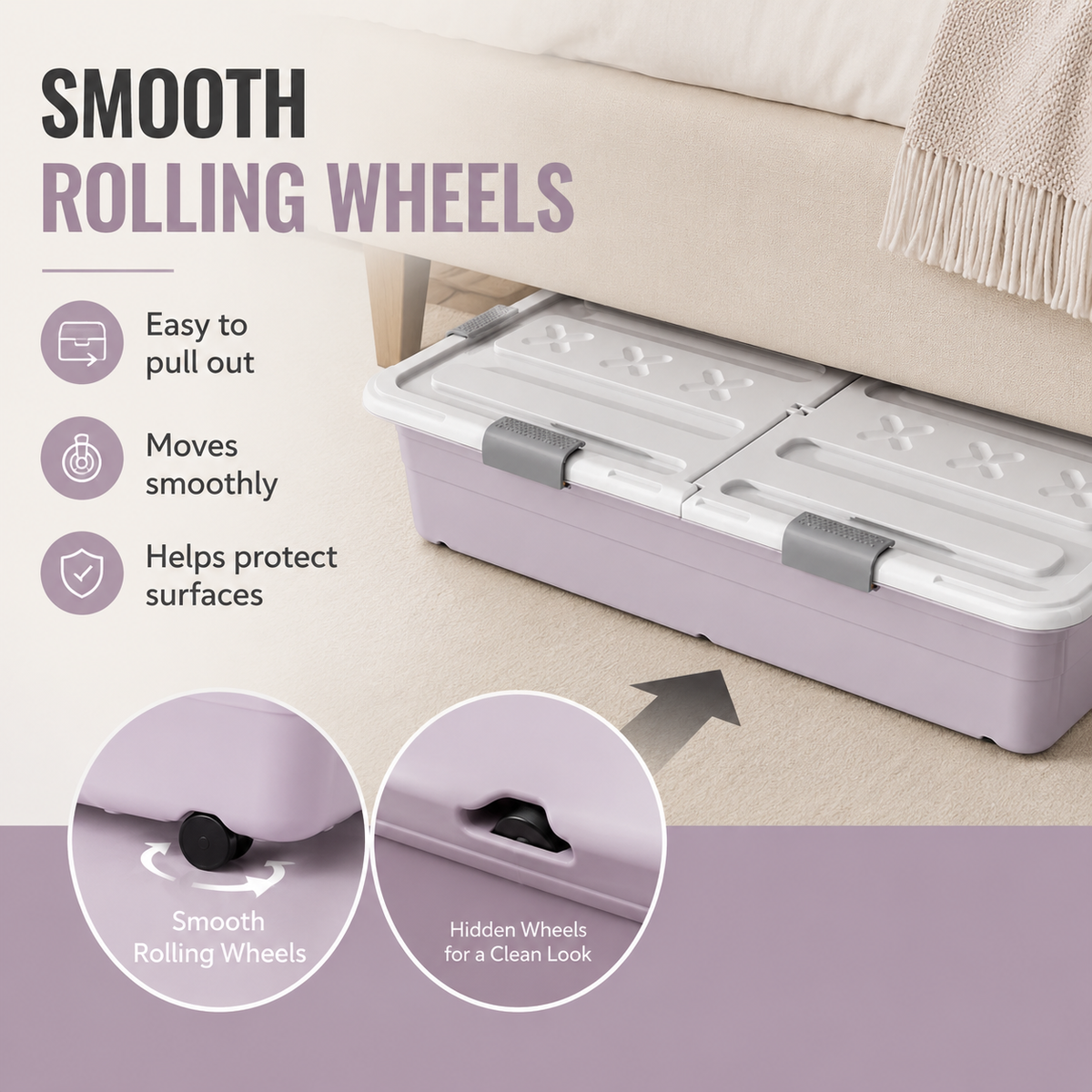 Rolling Under-Bed Storage Box