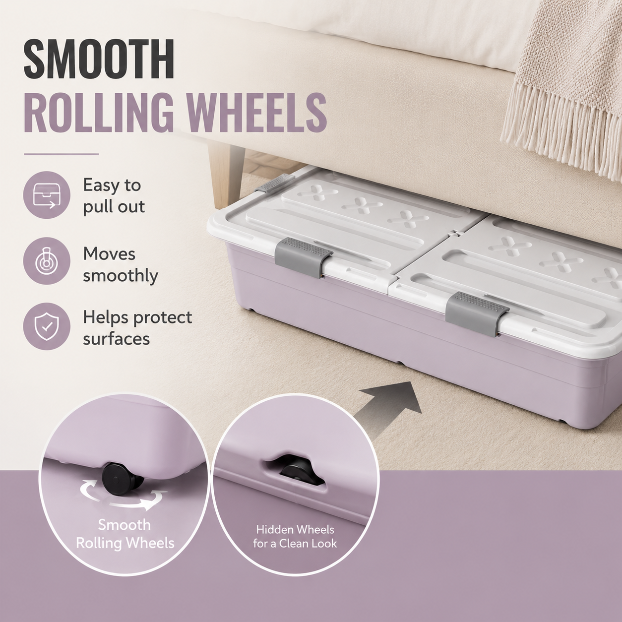 Rolling Under-Bed Storage Box