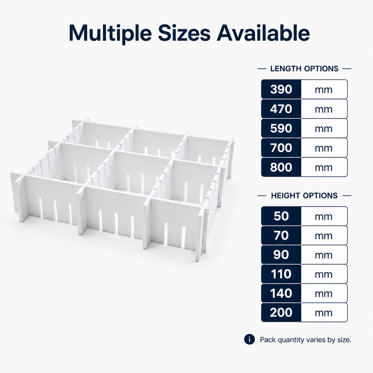 Customizable Drawer Divider Organizer