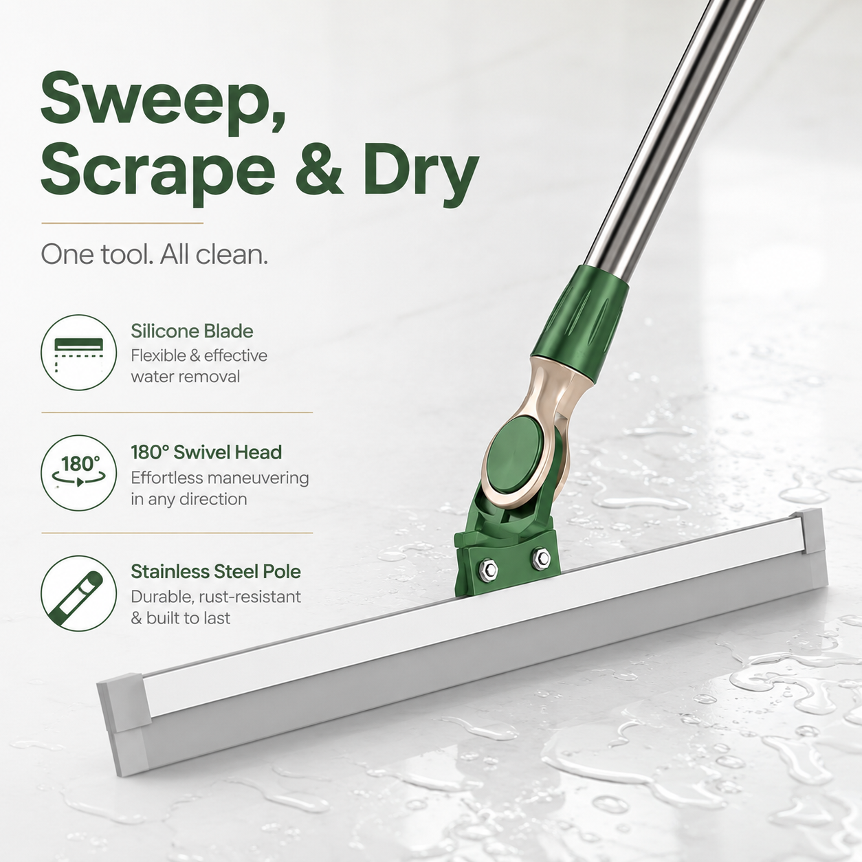 Multi-Purpose Silicone Floor Squeegee