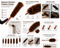 Natural Chicken Feather Duster
