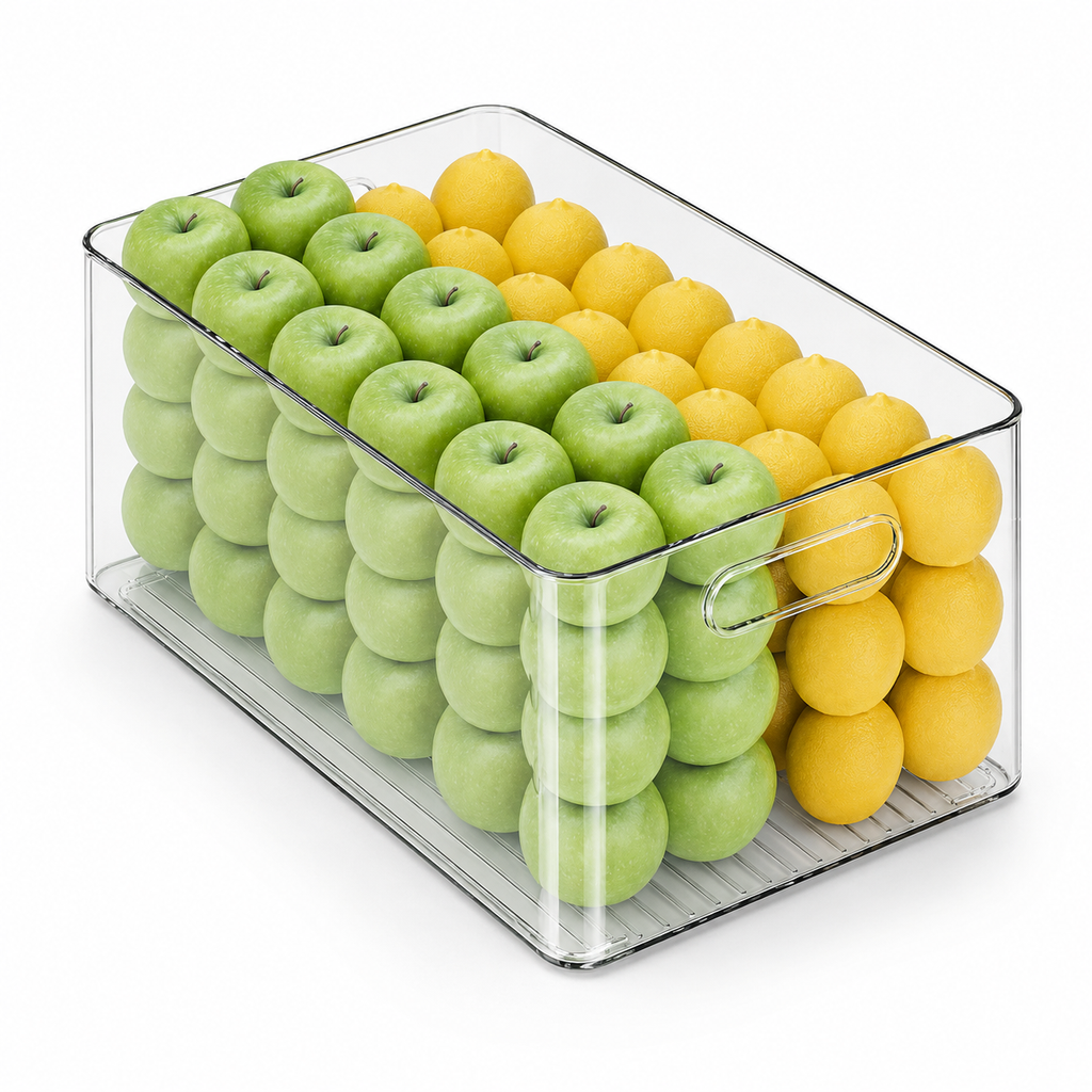 Clear PET Refrigerator Storage Bin