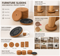 Furniture Moving Slider Pads – 4 Piece Set