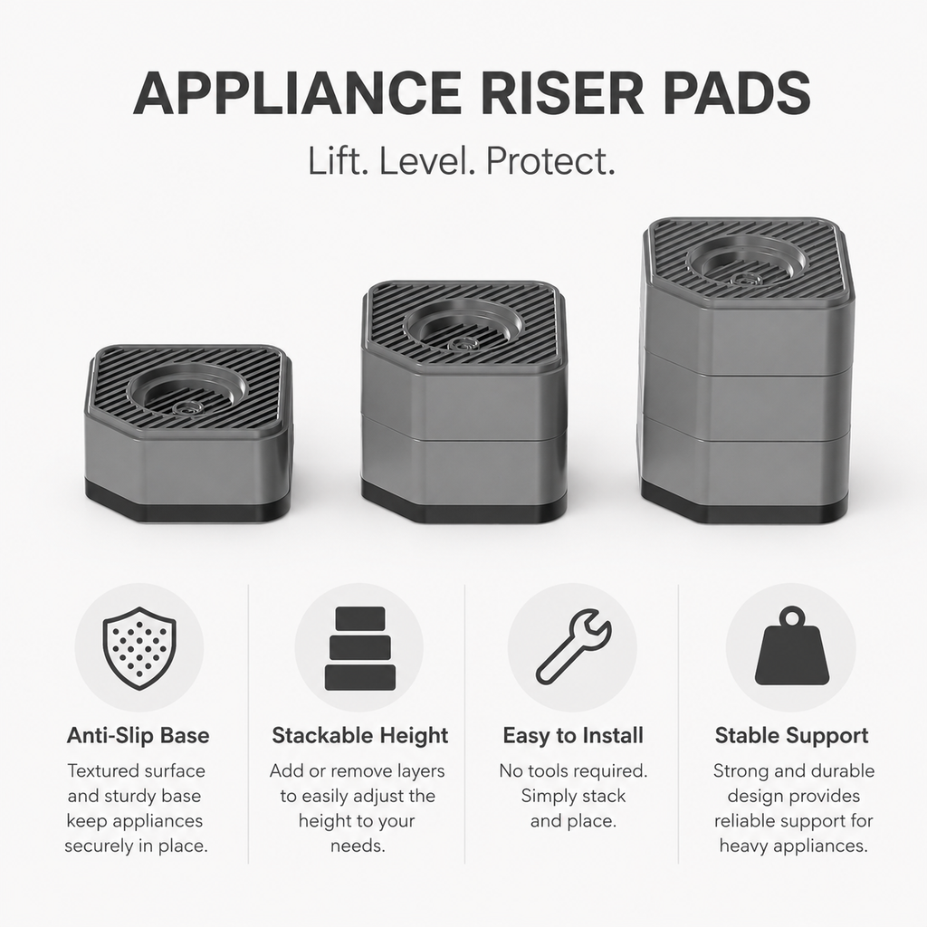 Adjustable Appliance Riser Pads