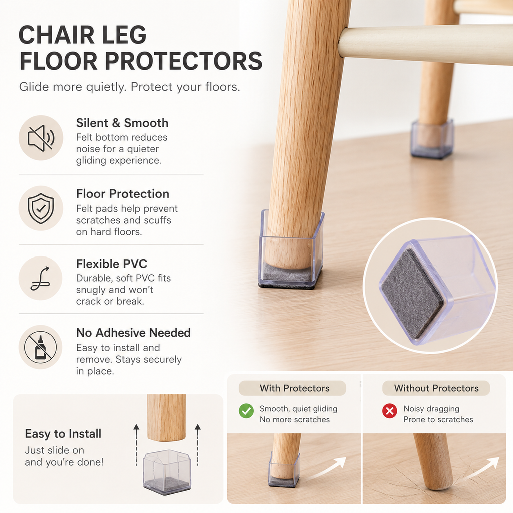 Felt-Bottom Chair Leg Protectors