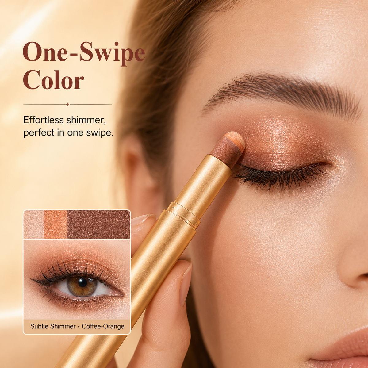 🔥Last Buy 1 Get 1 Free Each 🔥3 in 1 Easy Eyeshadow Stick for Beginners Waterproof Longwear Shimmer Makeup Set