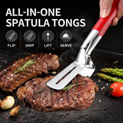 💥LAST DAY BUY 1 GET 1 FREE 💥 2-in-1 Stainless Steel Spatula Tongs | Flip, Grip & Serve with Ease