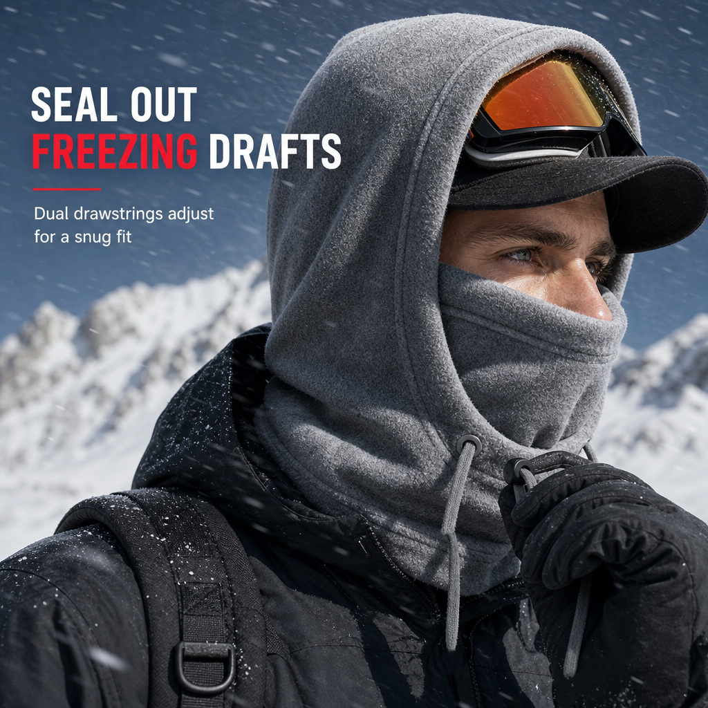 💥LAST DAY BUY 1 GET 1 FREE ❄️ Winter Thermal Face Mask Hood – Windproof Fleece Balaclava for Outdoor Activities