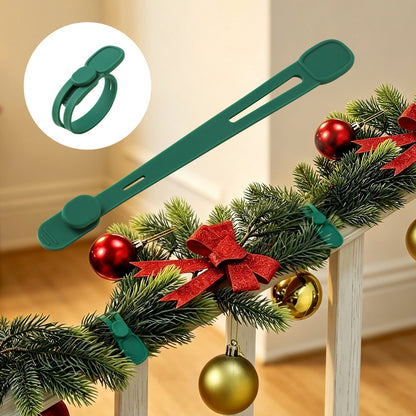 📢📢50% OFF !! ⏰ Silicone Christmas Wreath Ties & Hooks (5 Pcs) – Secure Your Wreaths & Garlands with Ease🎅