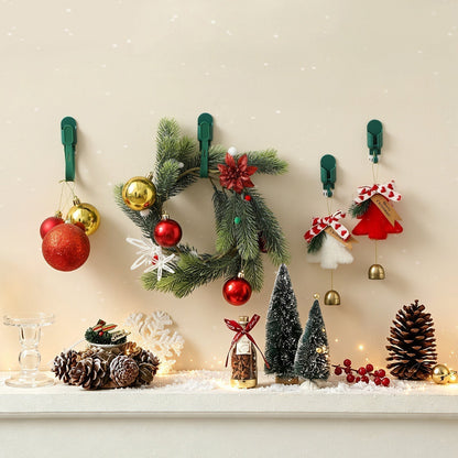 📢📢50% OFF !! ⏰ Silicone Christmas Wreath Ties & Hooks (5 Pcs) – Secure Your Wreaths & Garlands with Ease🎅